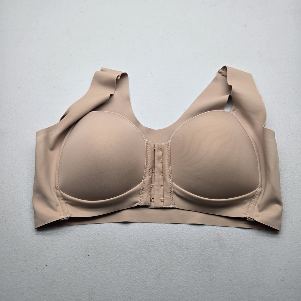 Fallsweet Women Bra 38B Beige T Shirt Wireless Comfortable Front Closure